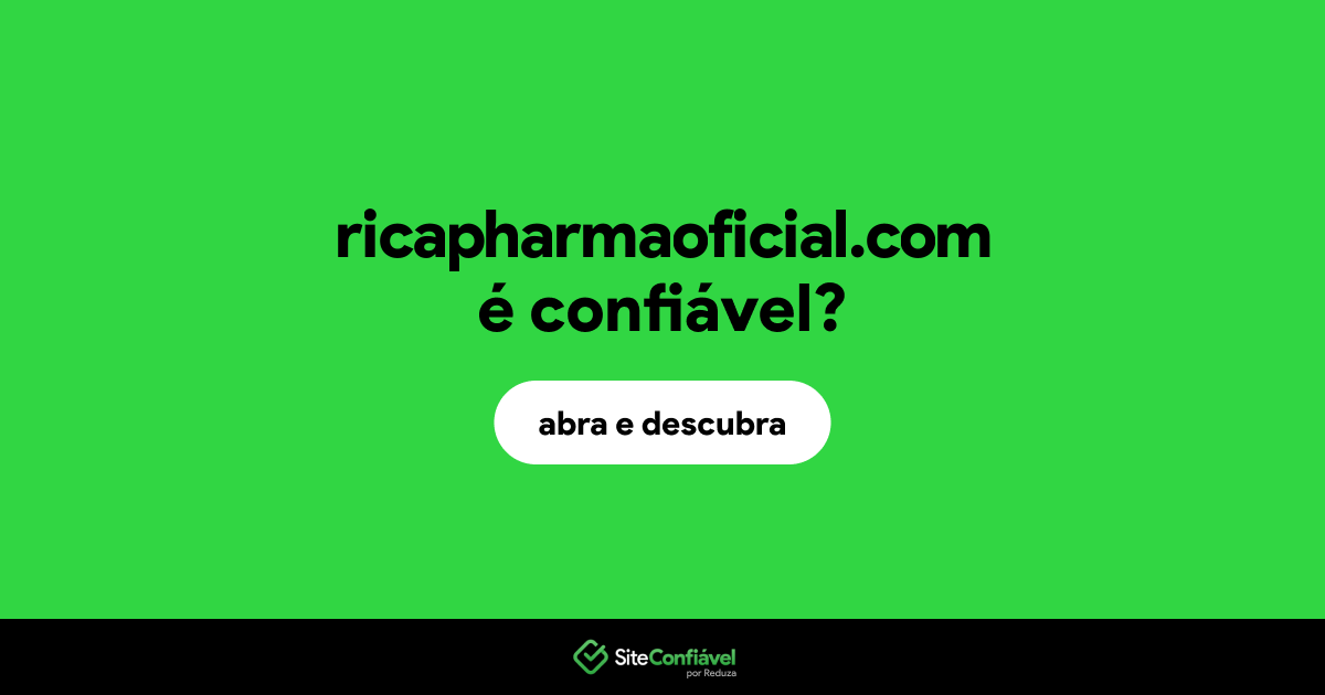 O site ricapharmaoficial.com é confiável?