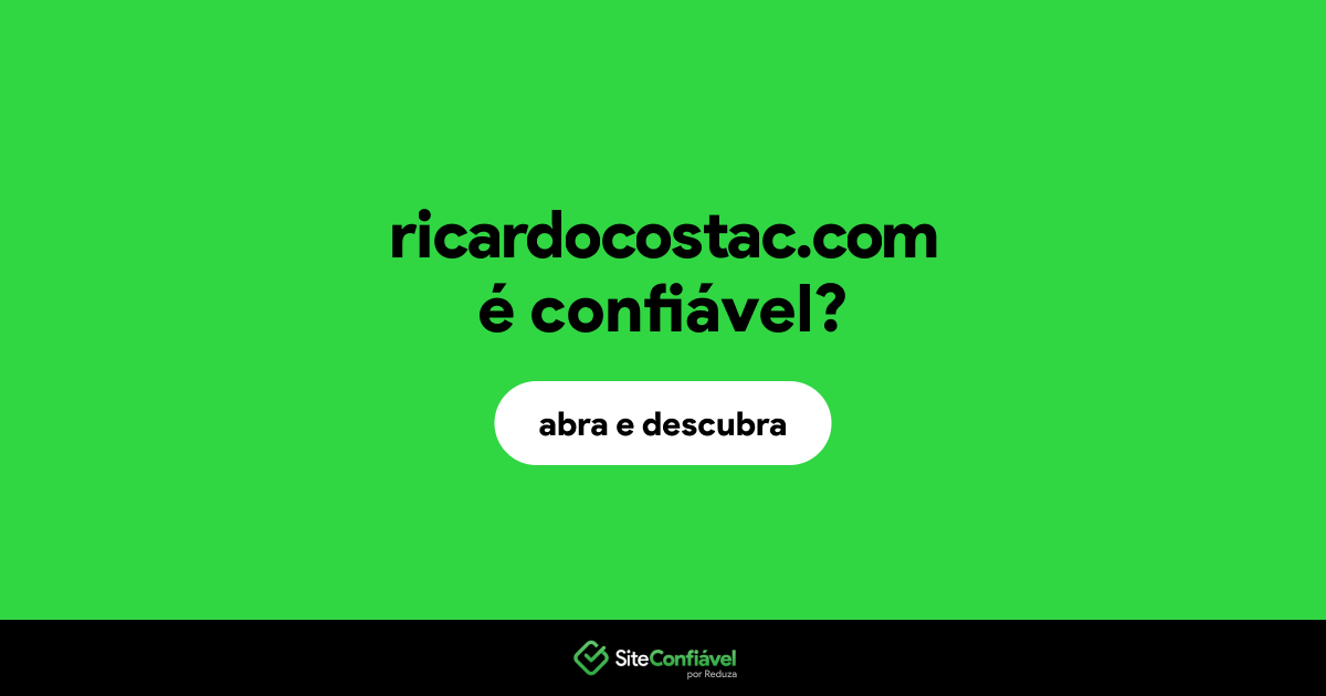 O site ricardocostac.com é confiável?