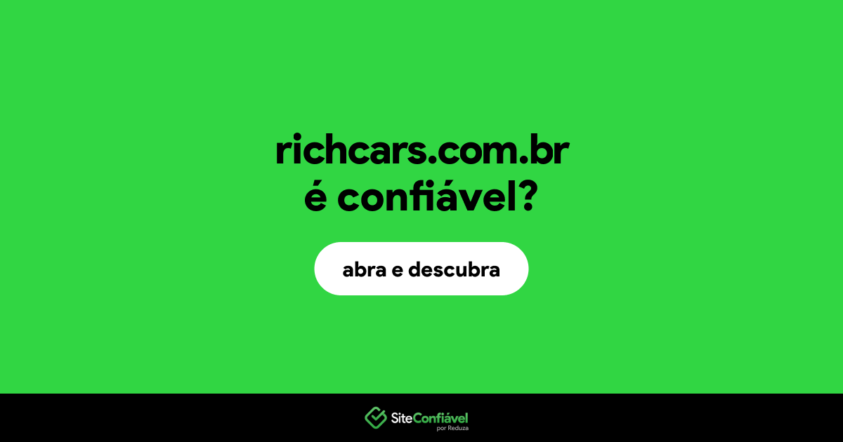 O site richcars.com.br é confiável?