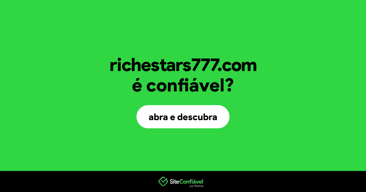 O site richestars777.com é confiável?