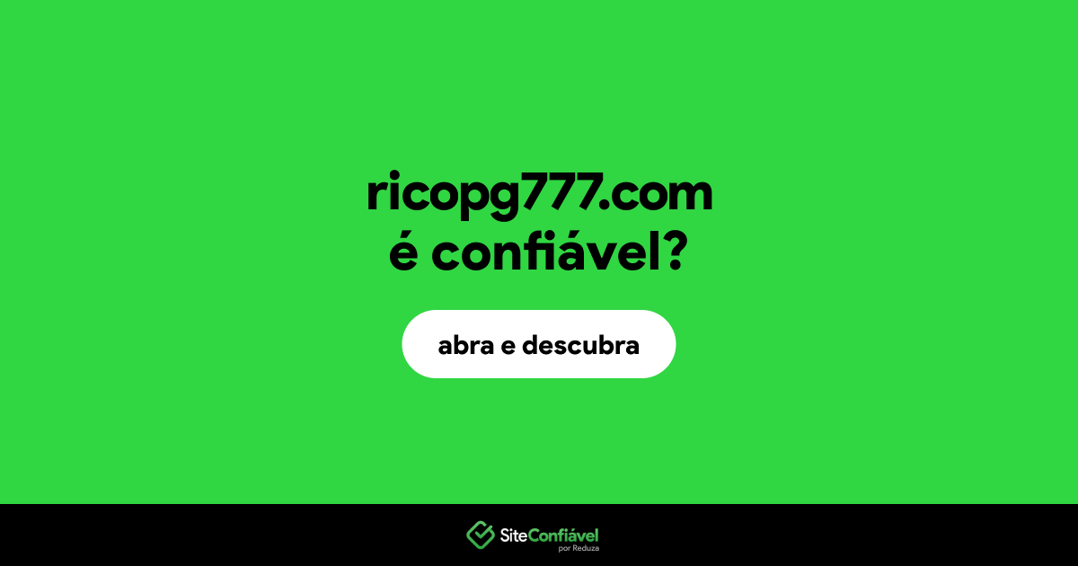 O site ricopg777.com é confiável?