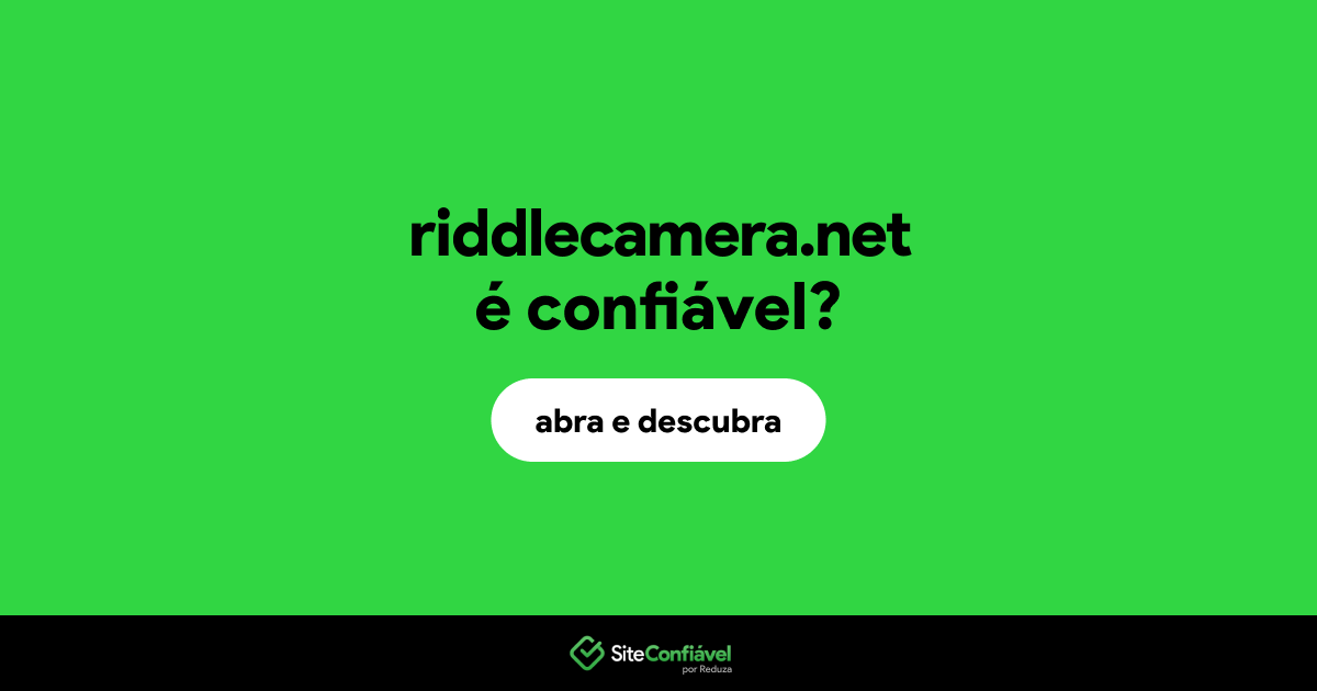 O site riddlecamera.net é confiável?