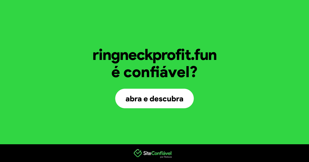 O site ringneckprofit.fun é confiável?