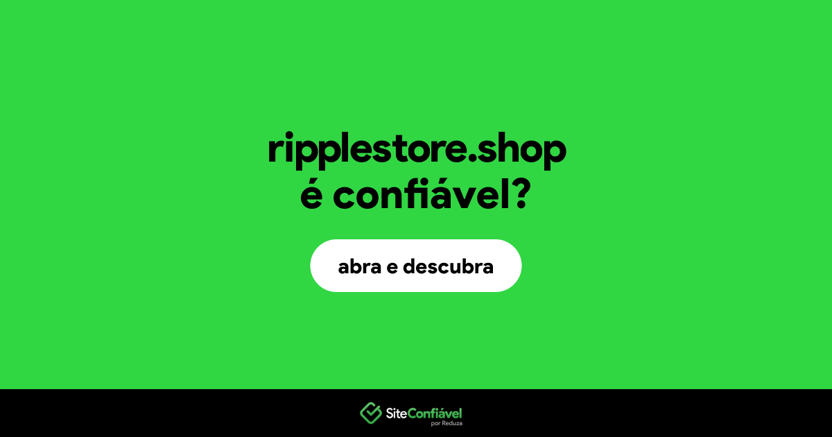 O site ripplestore.shop é confiável?