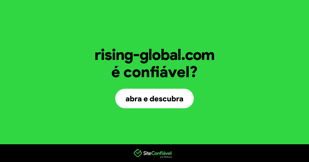 O site rising-global.com é confiável?