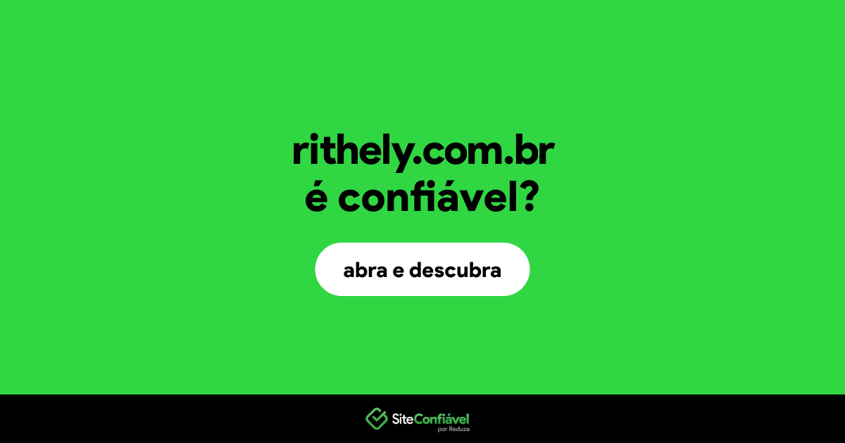 O site rithely.com.br é confiável?