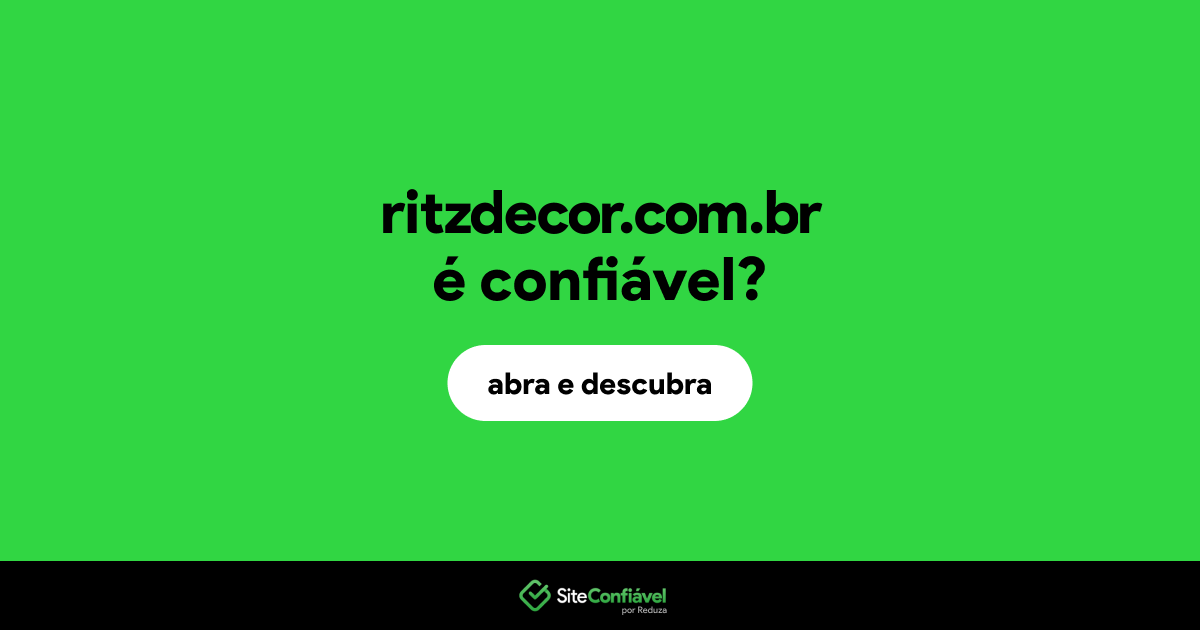 O site ritzdecor.com.br é confiável?