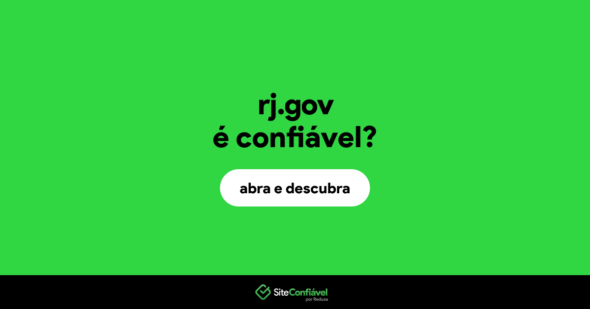 O site rj.gov é confiável?