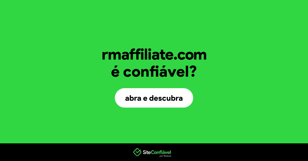 O site rmaffiliate.com é confiável?