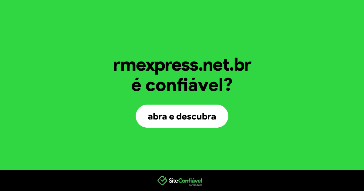 O site rmexpress.net.br é confiável?