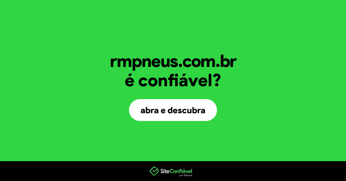 O site rmpneus.com.br é confiável?