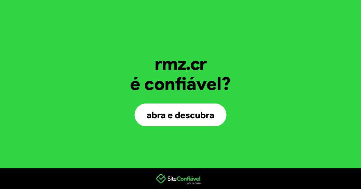 O site rmz.cr é confiável?