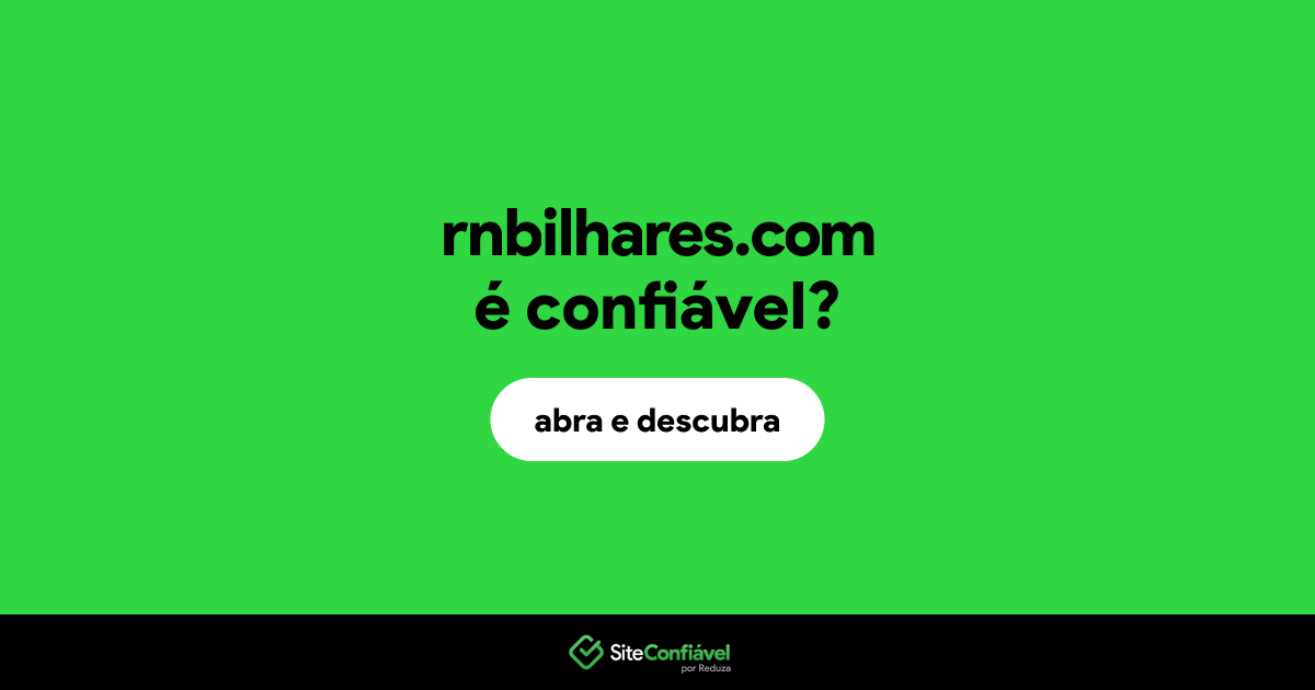O site rnbilhares.com é confiável?