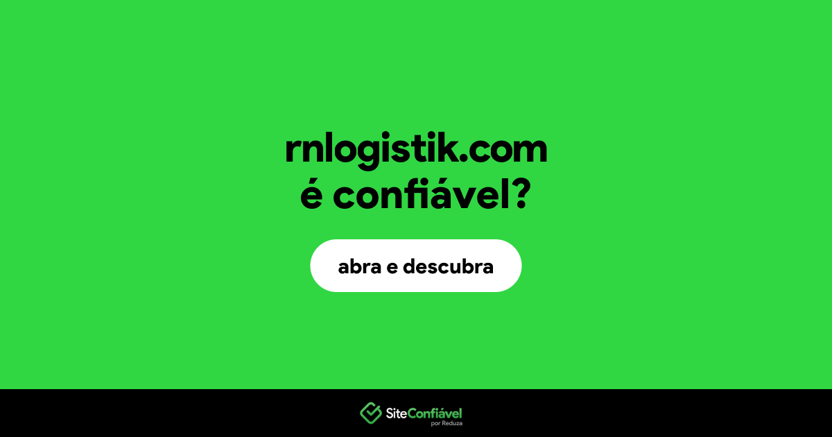 O site rnlogistik.com é confiável?