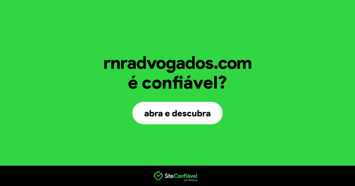 O site rnradvogados.com é confiável?