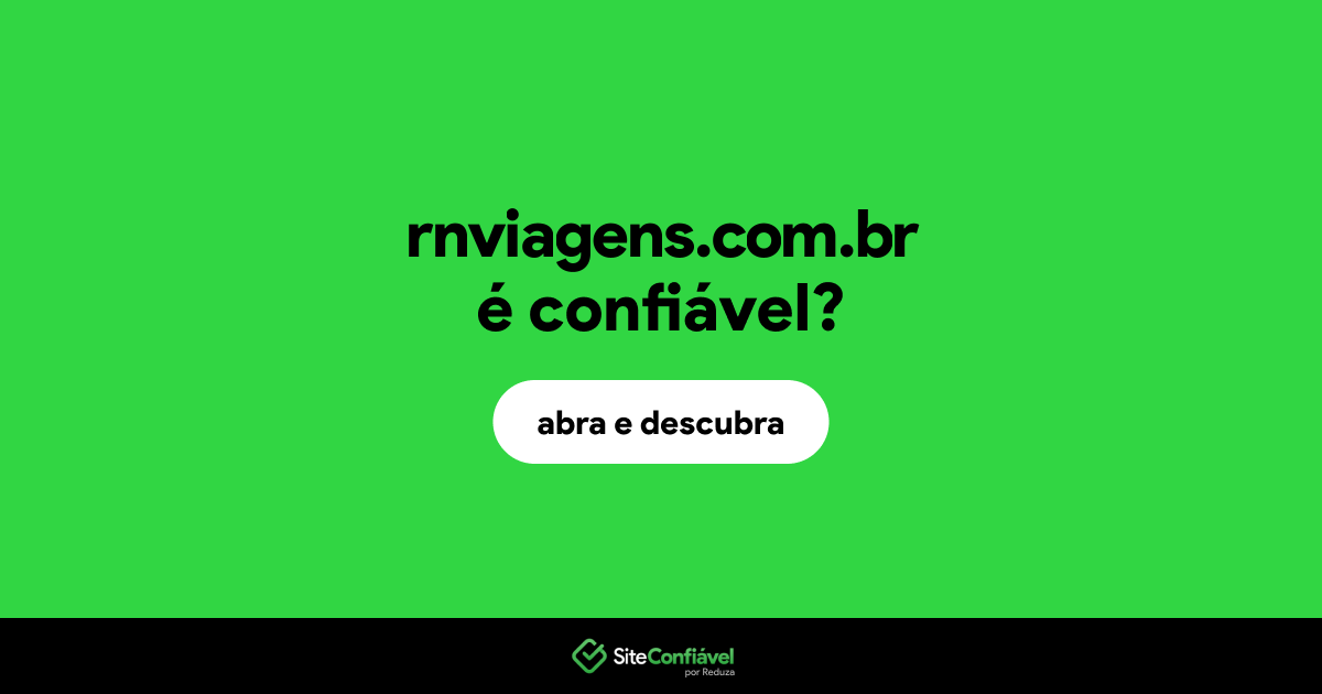 O site rnviagens.com.br é confiável?