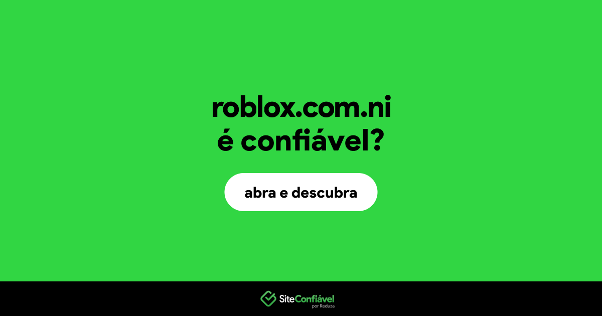 O site roblox.com.ni é confiável?