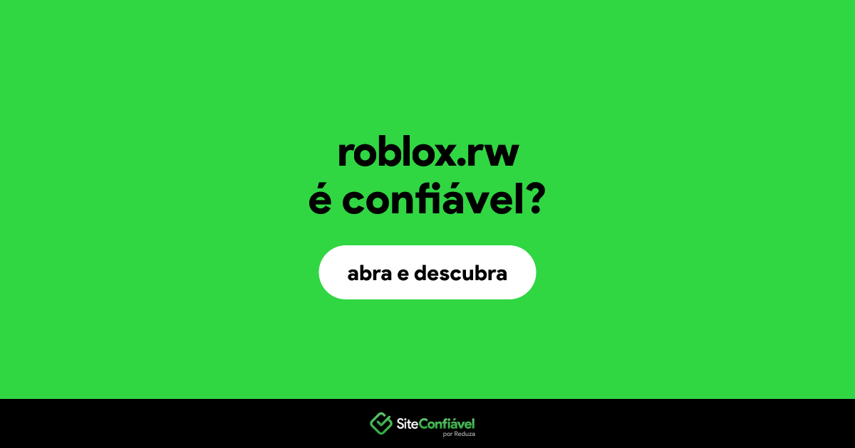 O site roblox.rw é confiável?