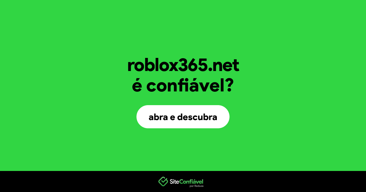 O site roblox365.net é confiável?