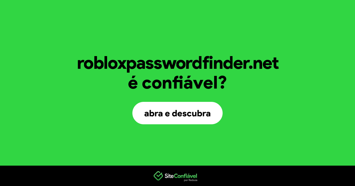 O site robloxpasswordfinder.net é confiável?
