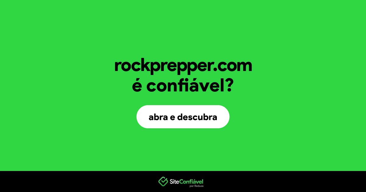 O site rockprepper.com é confiável?