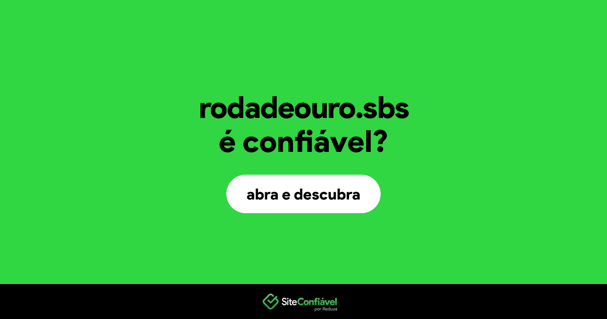 O site rodadeouro.sbs é confiável?