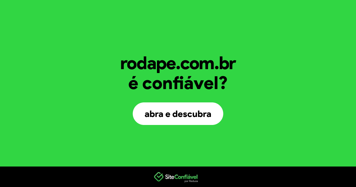 O site rodape.com.br é confiável?