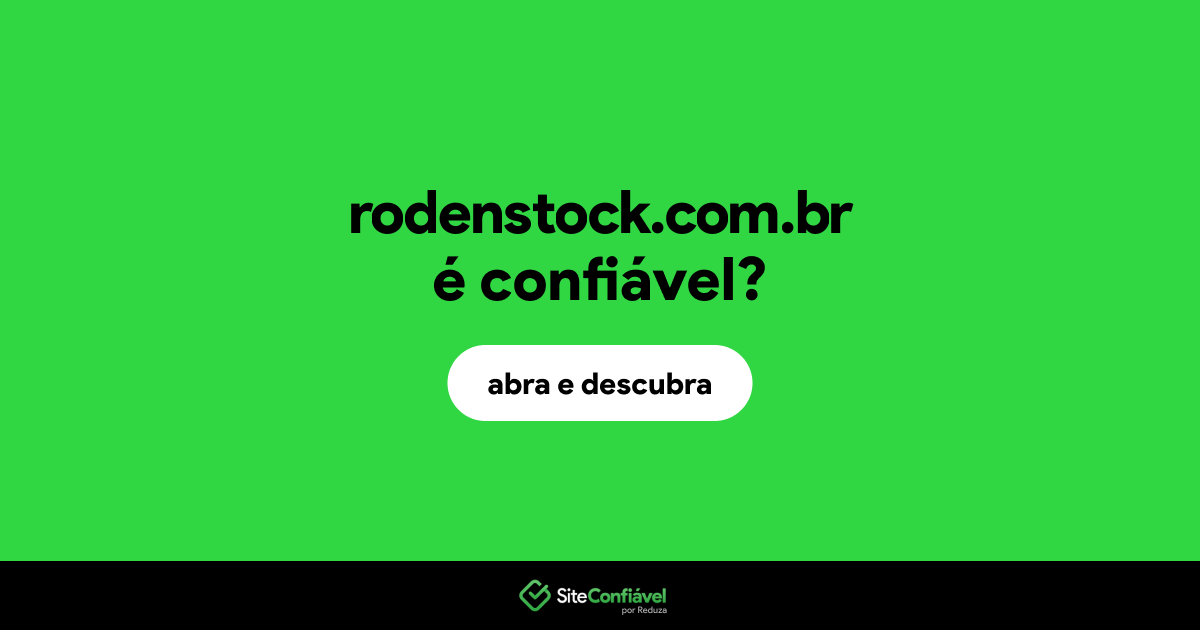 O site rodenstock.com.br é confiável?