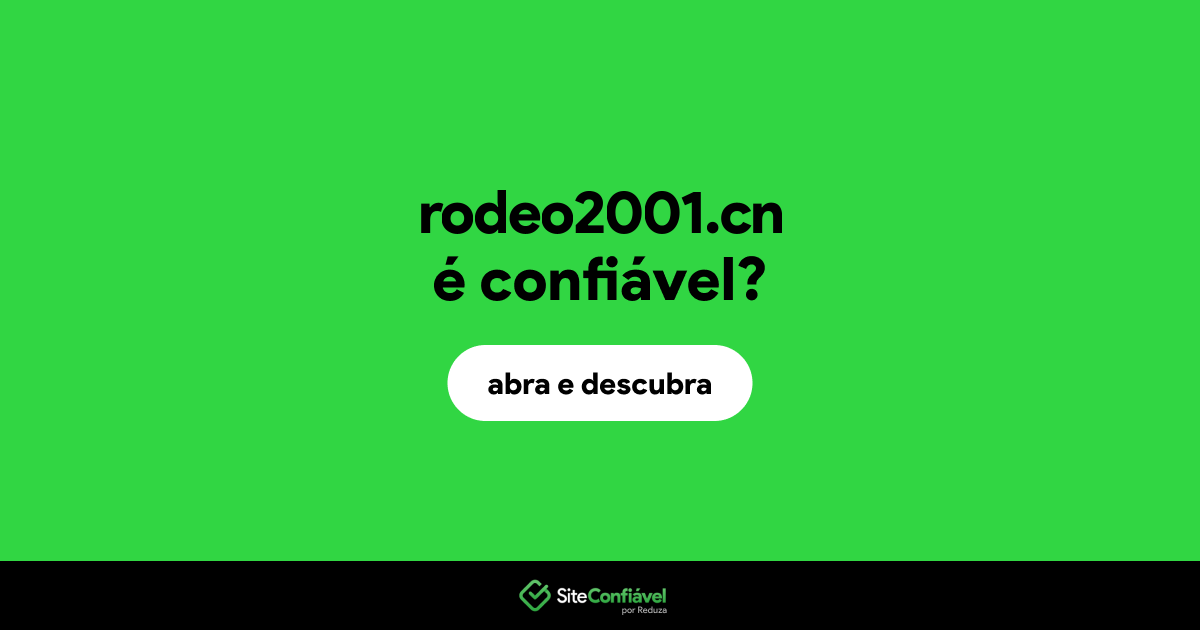 O site rodeo2001.cn é confiável?