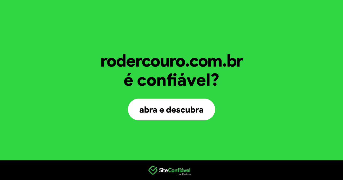 O site rodercouro.com.br é confiável?