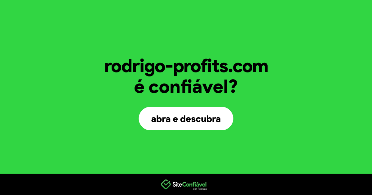 O site rodrigo-profits.com é confiável?
