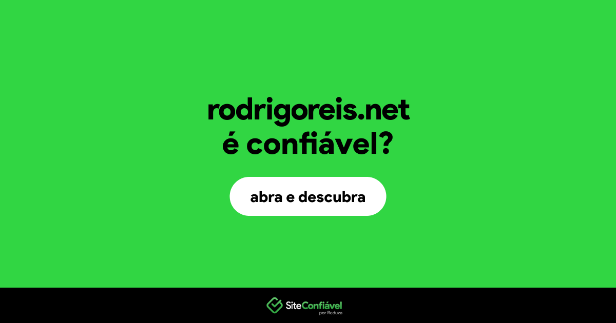 O site rodrigoreis.net é confiável?