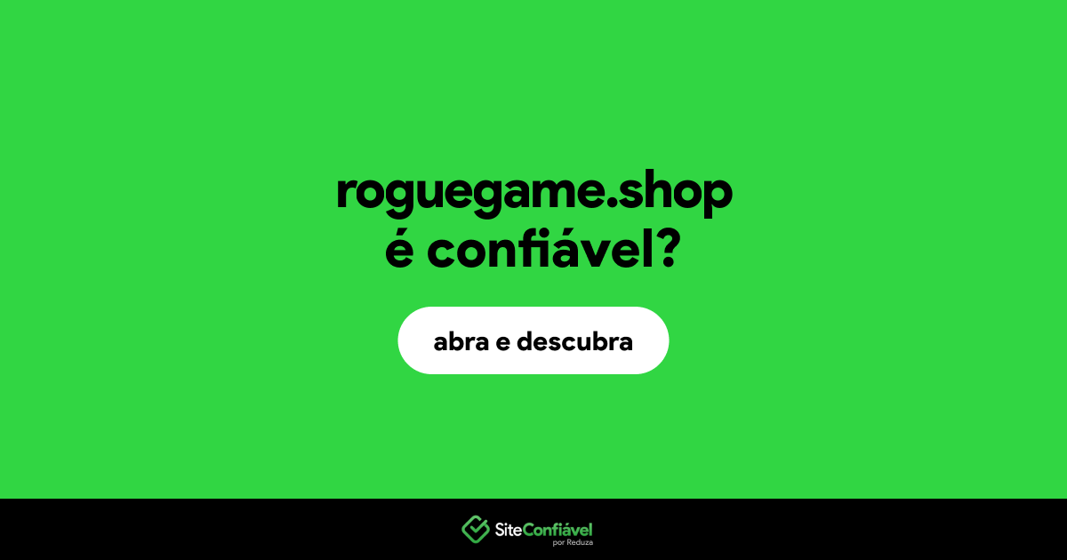 O site roguegame.shop é confiável?