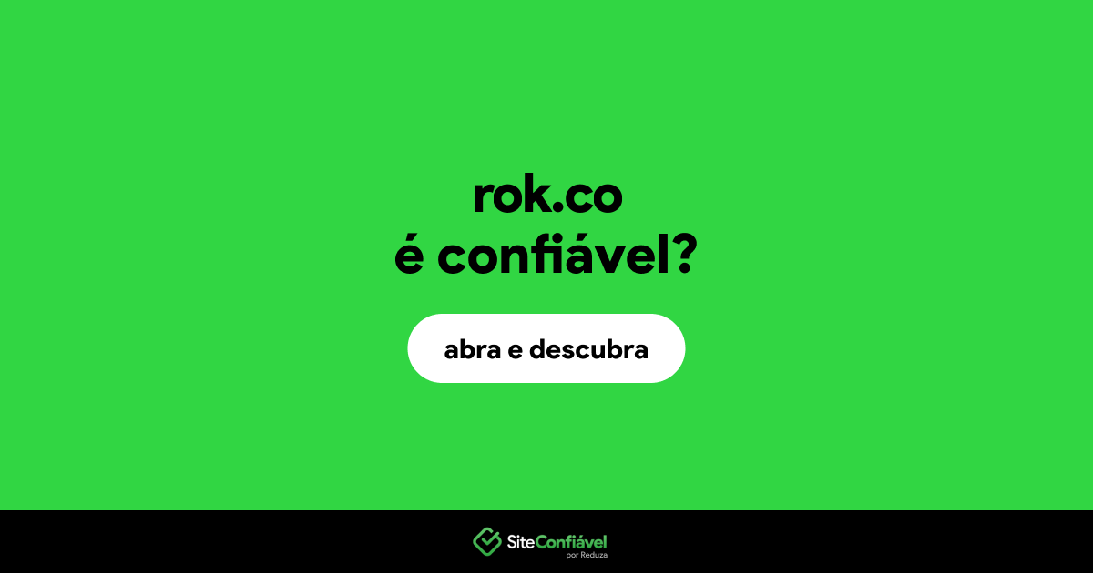O site rok.co é confiável?