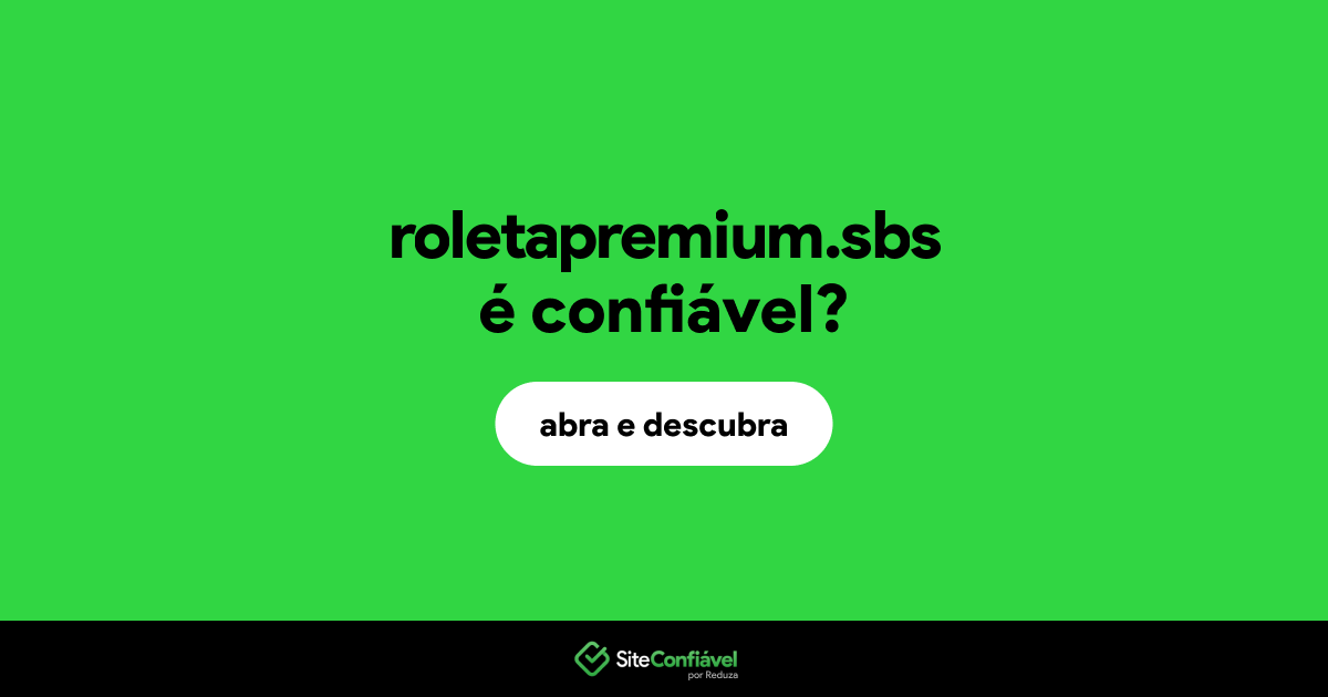 O site roletapremium.sbs é confiável?