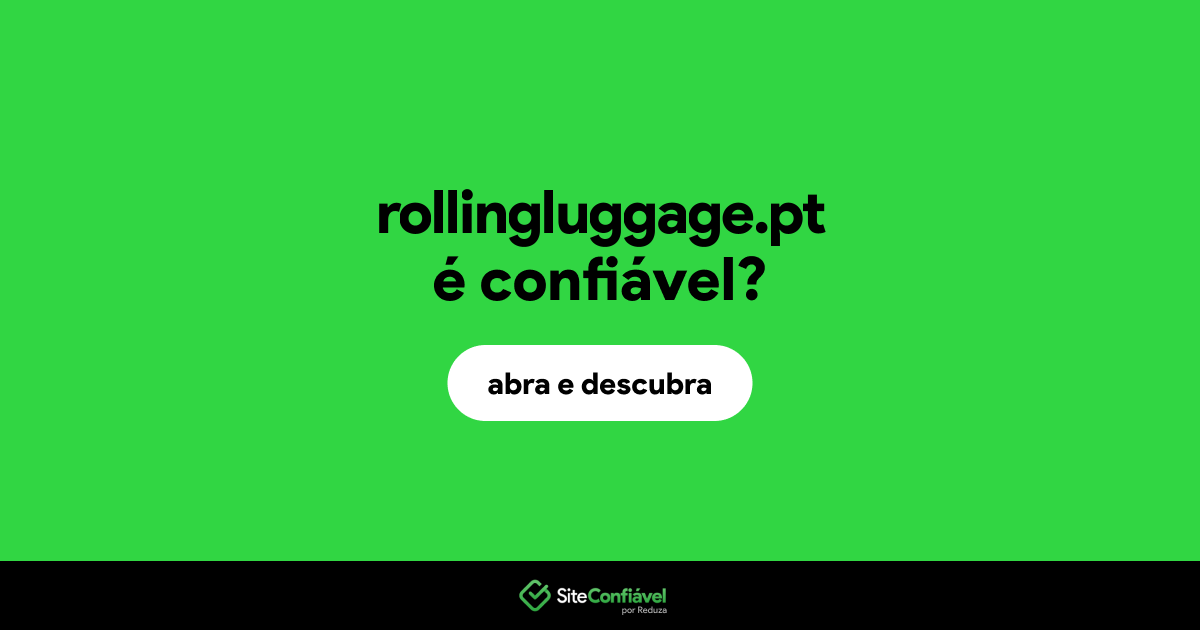 O site rollingluggage.pt é confiável?