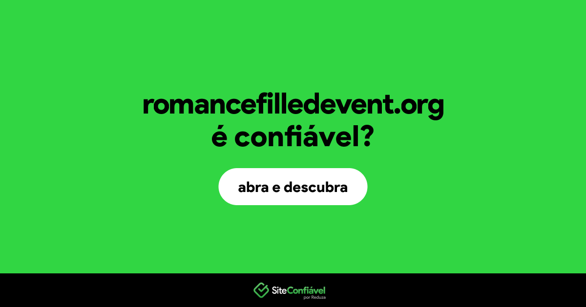 O site romancefilledevent.org é confiável?