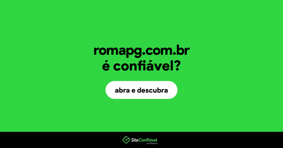 O site romapg.com.br é confiável?