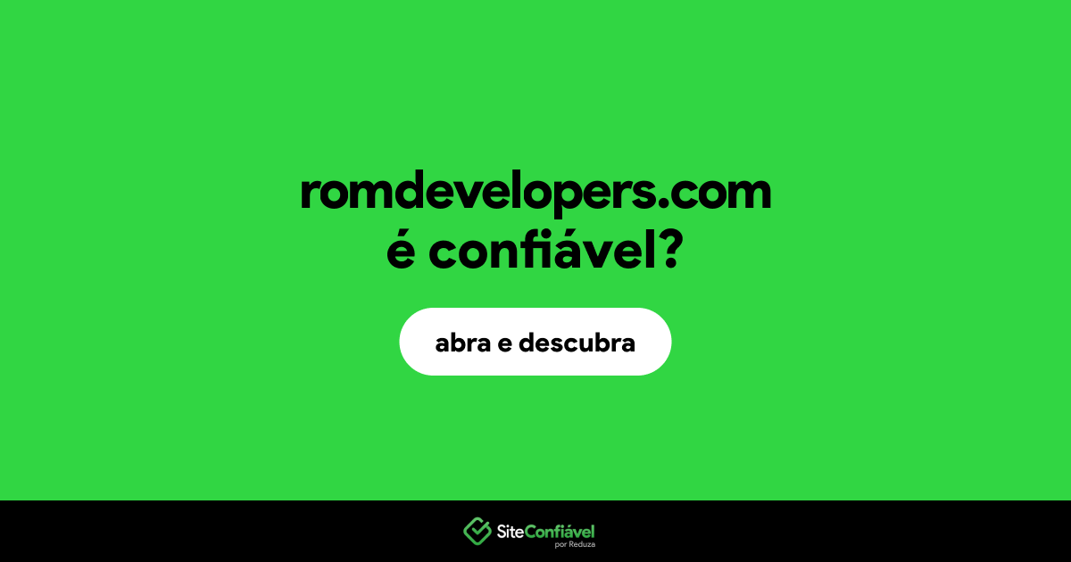 O site romdevelopers.com é confiável?