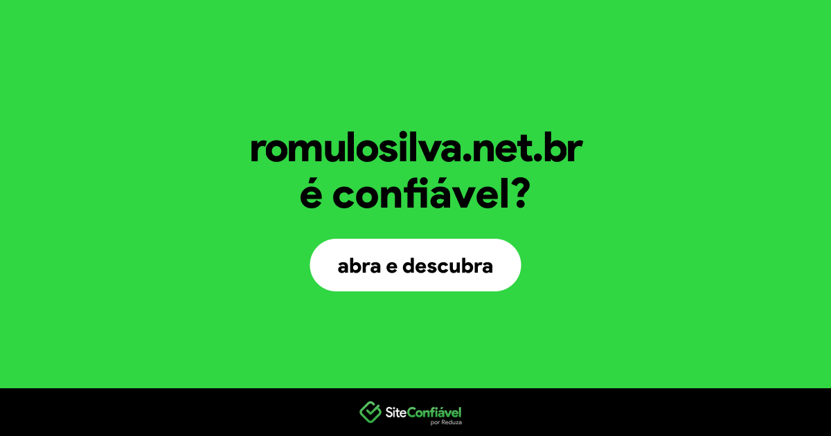 O site romulosilva.net.br é confiável?