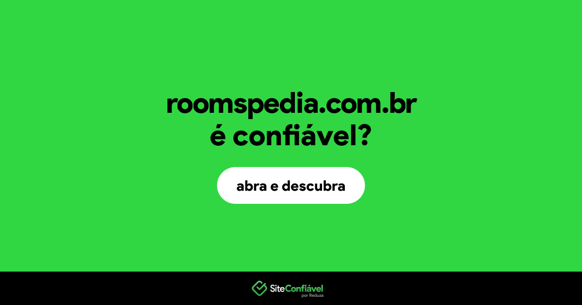 O site roomspedia.com.br é confiável?