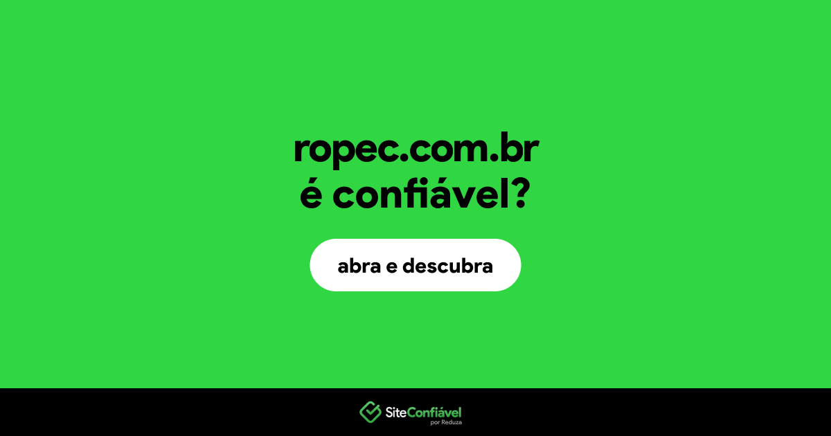 O site ropec.com.br é confiável?