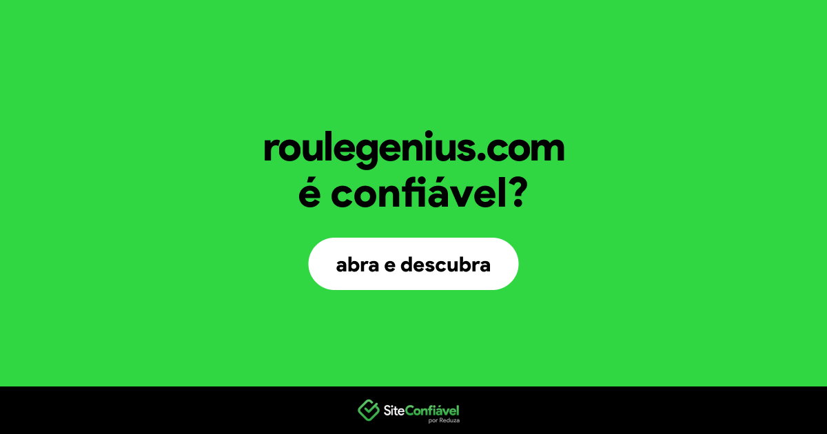 O site roulegenius.com é confiável?