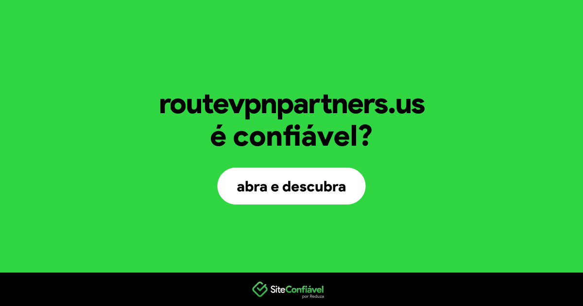 O site routevpnpartners.us é confiável?