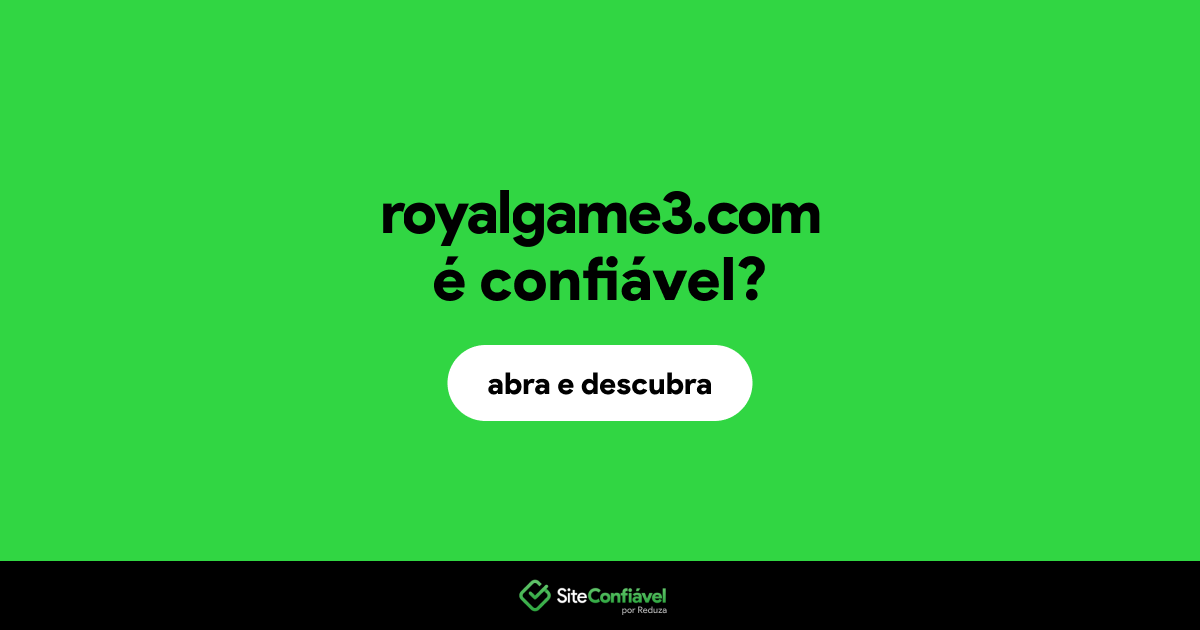 O site royalgame3.com é confiável?