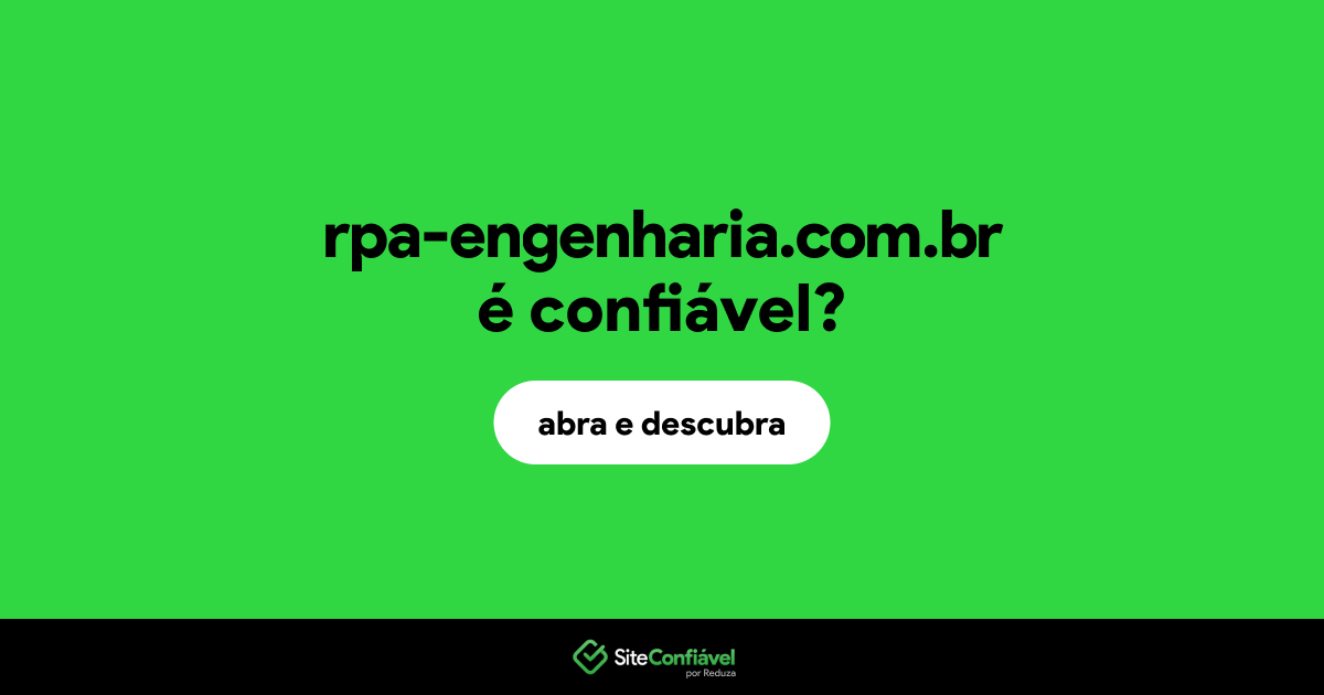 O site rpa-engenharia.com.br é confiável?