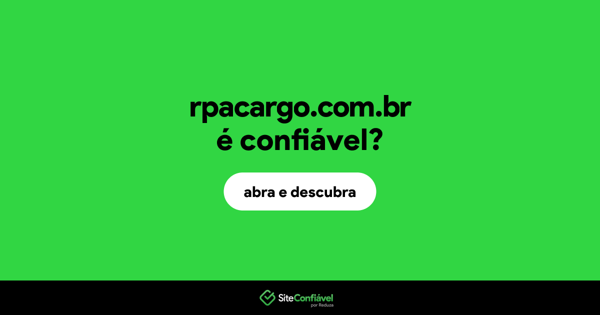 O site rpacargo.com.br é confiável?