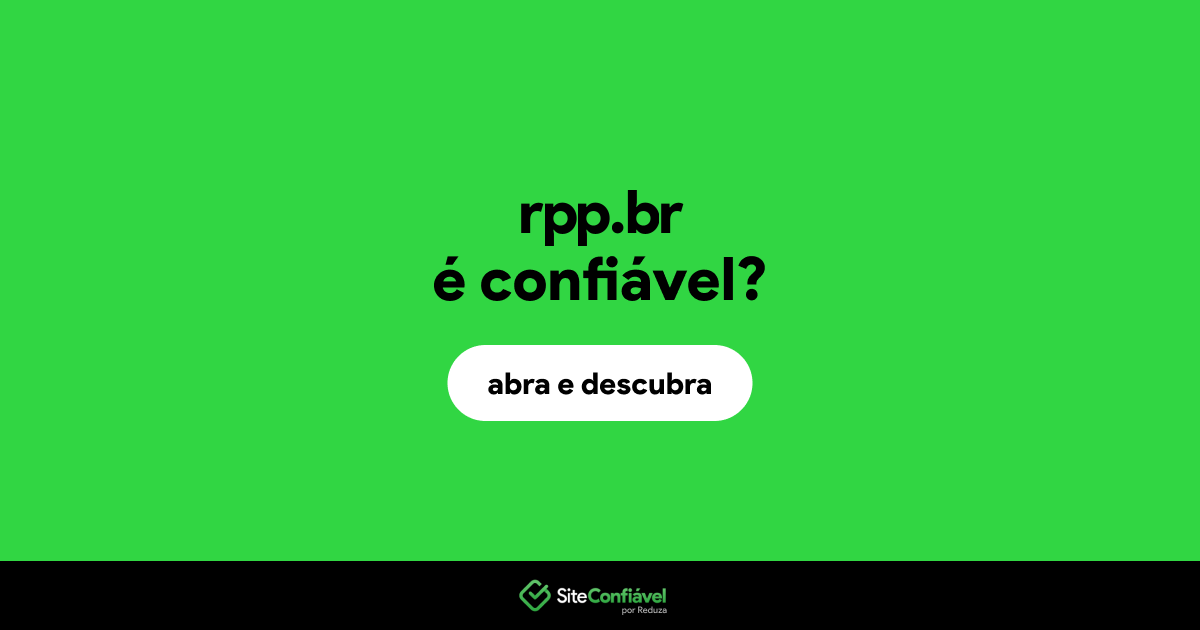 O site rpp.br é confiável?