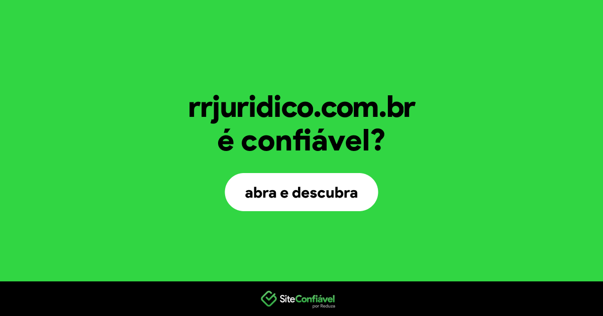 O site rrjuridico.com.br é confiável?