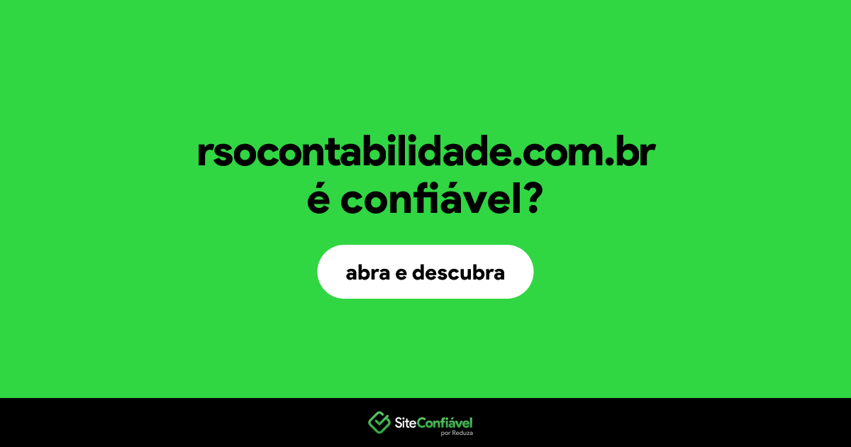 O site rsocontabilidade.com.br é confiável?